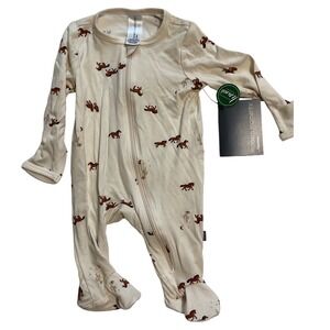 Modern Moments by Gerber Newborn Horse Cactus Print Zip Up Footed Sleeper NWT